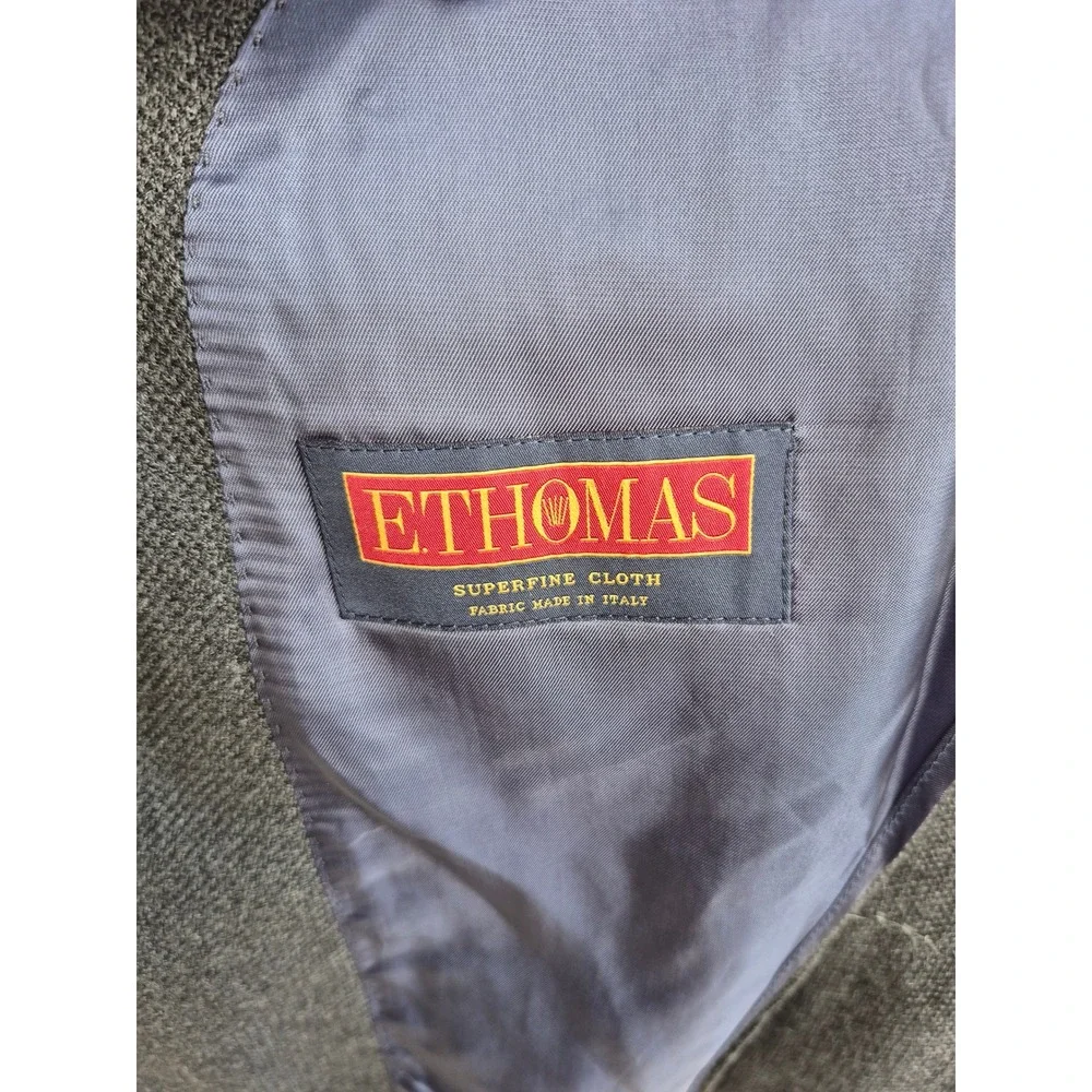 Suitsupply E. Thomas Havana Pleated HL int Wool Sport Coat Grey Slim Cut 42R 44R